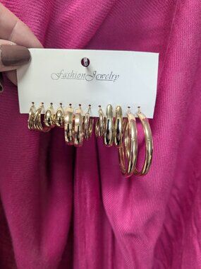 Gold hoop earrings